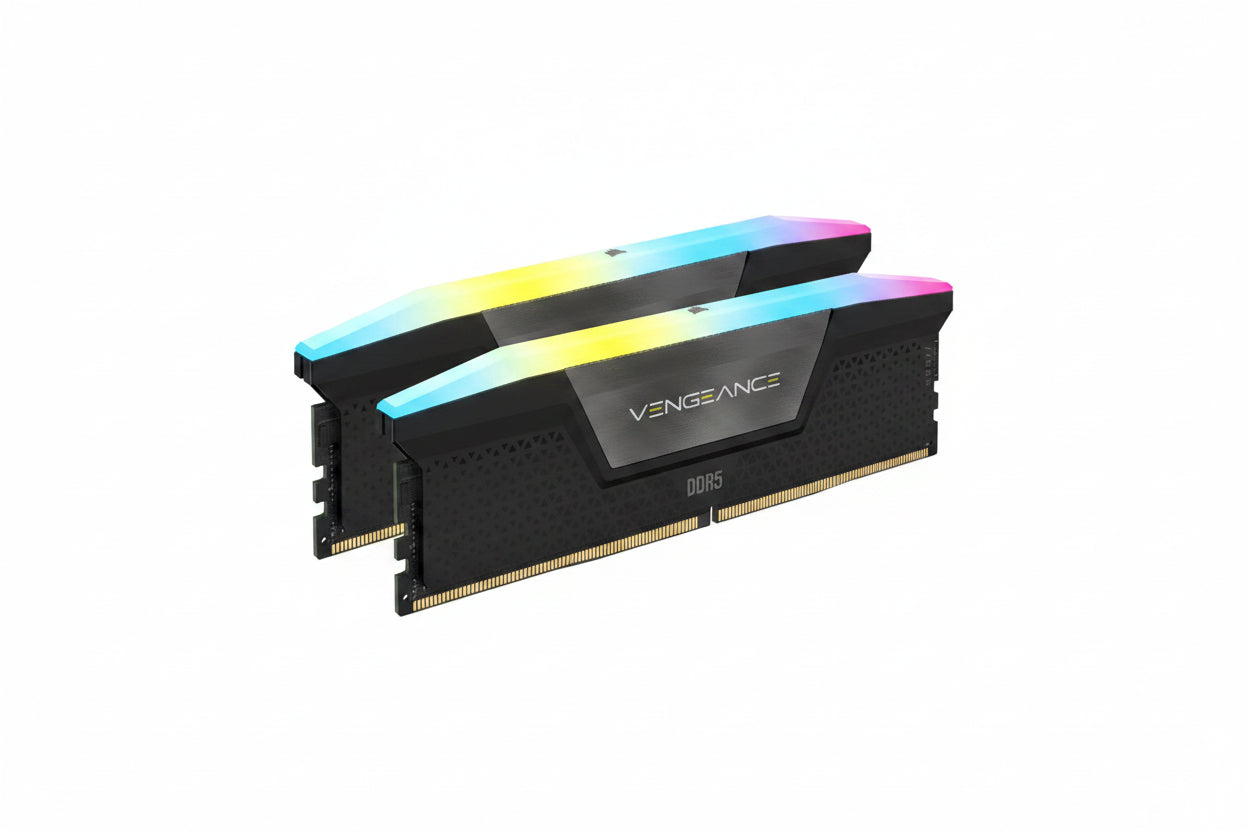 CORSAIR Vengeance RGB 64GB (2 x 32GB) 288-Pin PC RAM DDR5 6400 (PC5 51200) Desktop Memory