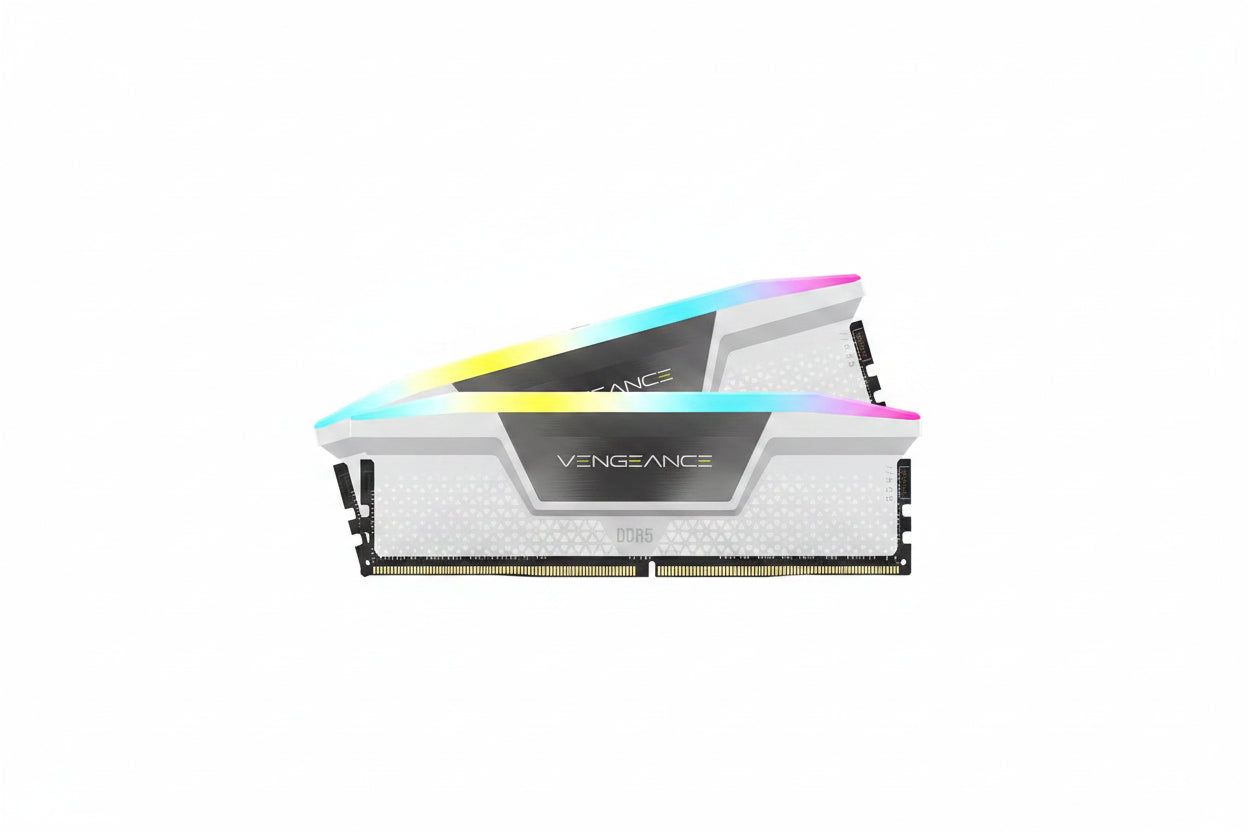 CORSAIR Vengeance White RGB 64GB (2 x 32GB) 288-Pin PC RAM DDR5 5600 (PC5 44800) Desktop Memory