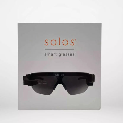 Solos Smart Glasses - Widescreen Vista Display, Microphone, Bluetooth, Black Model 33004500